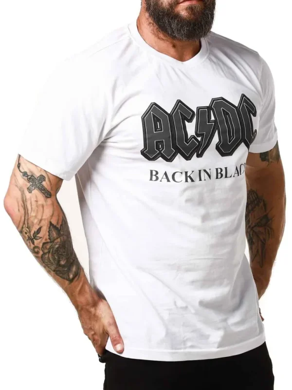 Acdc Back In Black T-Shirt - Hvid^Urban Classics Cheap