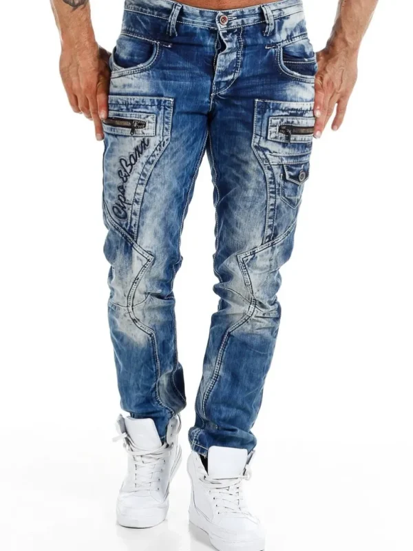 Asphalt Law Jeans - Morkebla^Cipo & Baxx Cheap