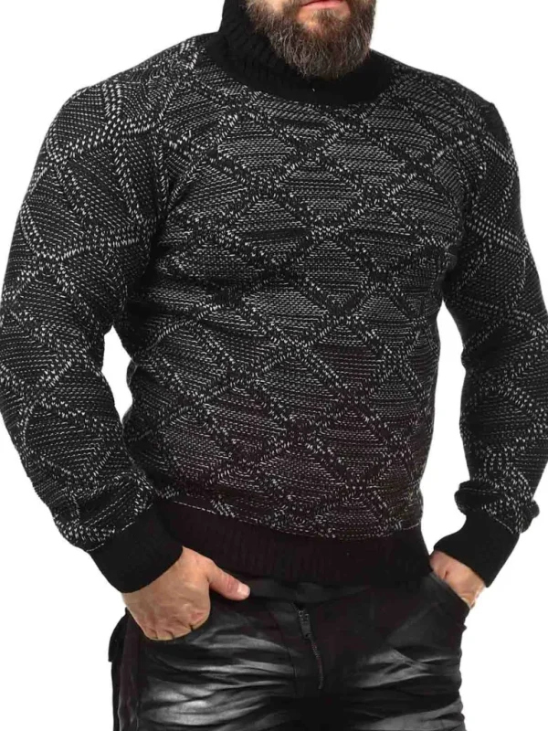 Balton Strikket Troje - Sort/Gra^Rusty Neal Hot