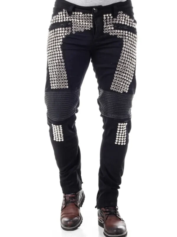 Black Stud Jeans - Sort^Kingz Cheap