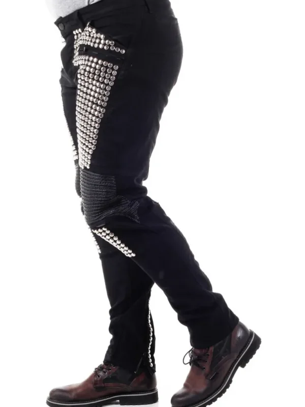 Black Stud Jeans - Sort^Kingz Cheap
