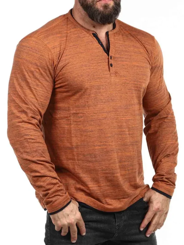 Granddad Longsleeve - Orange^Blend Clearance