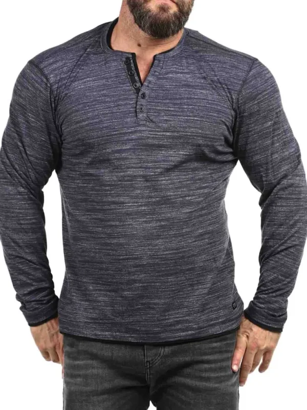 Granddad Longsleeve - Morkebla^Blend Fashion