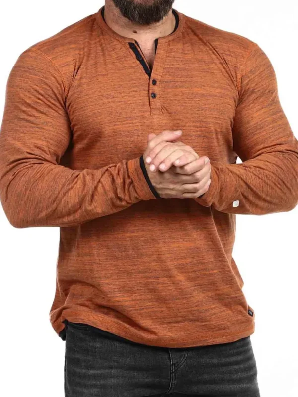 Granddad Longsleeve - Orange^Blend Clearance