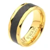 Carbon Fiber Ring - Sort/Guld^Inox Fashion