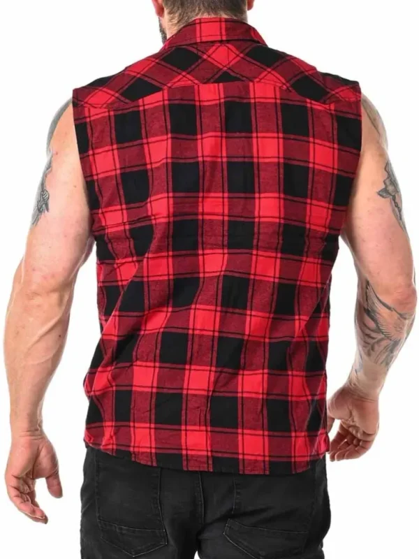 Checkshirt Sleeveless Skjorte - Rod/Sort^Urban Classics New