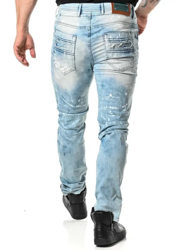 Destroyed Jeans - Lyseblå^Cipo & Baxx Fashion