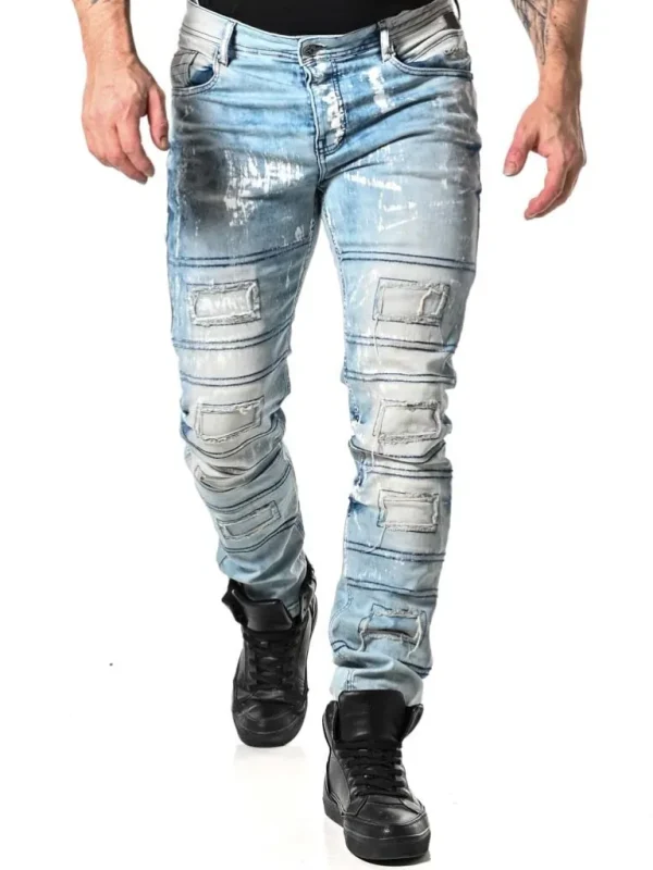 Destroyed Jeans - Lyseblå^Cipo & Baxx Fashion