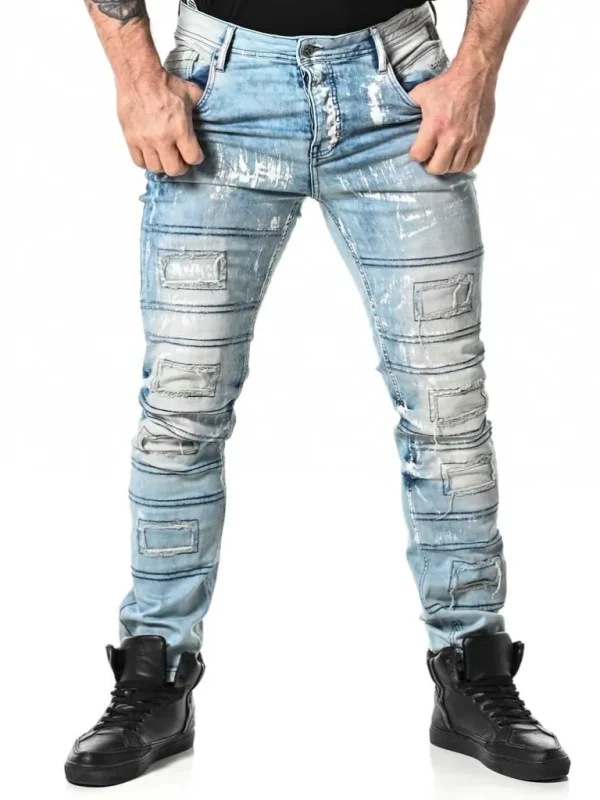 Destroyed Jeans - Lyseblå^Cipo & Baxx Shop