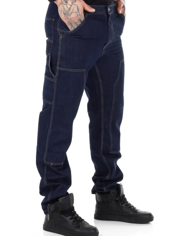 Double Knee Urban Jeans - Morkebla^Urban Classic Fashion