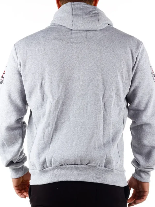 Fighter Geo Norway Zip Hoodie - Gra^Geographical Norway Outlet