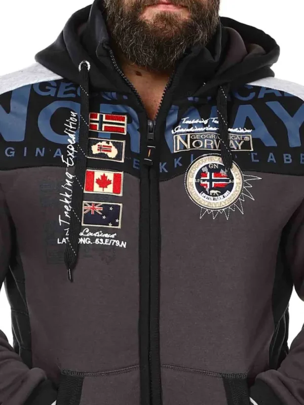 Geday Geo Norway Hoodie - Morkegra^Geographical Norway Shop
