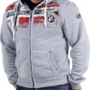 Genox Geo Norway Zip Hoodie - Gra^Geographical Norway Clearance