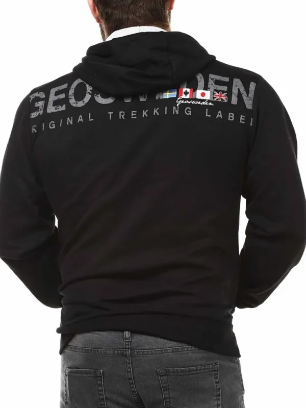 Genox Geo Sweden Zip Hoodie - Sort^Geographical Norway Flash Sale