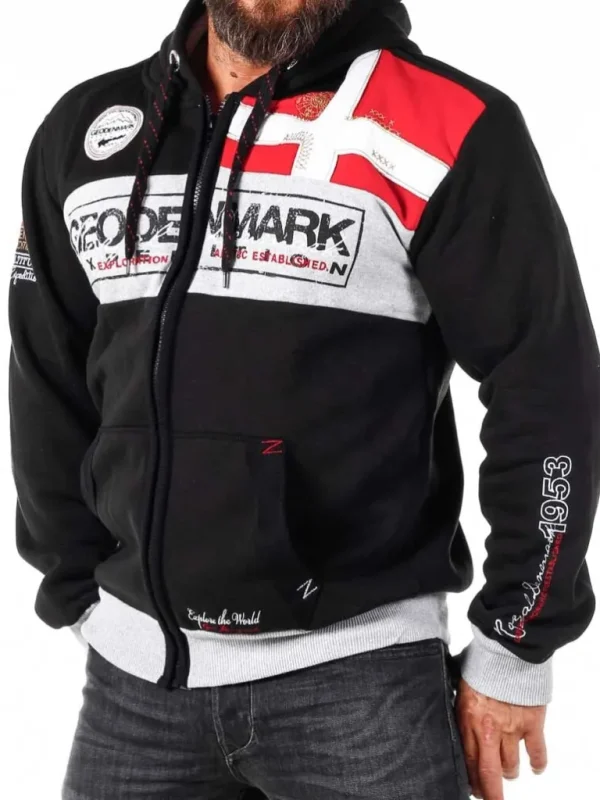 Geo Denmark Hoodie - Sort^Geographical Norway Sale