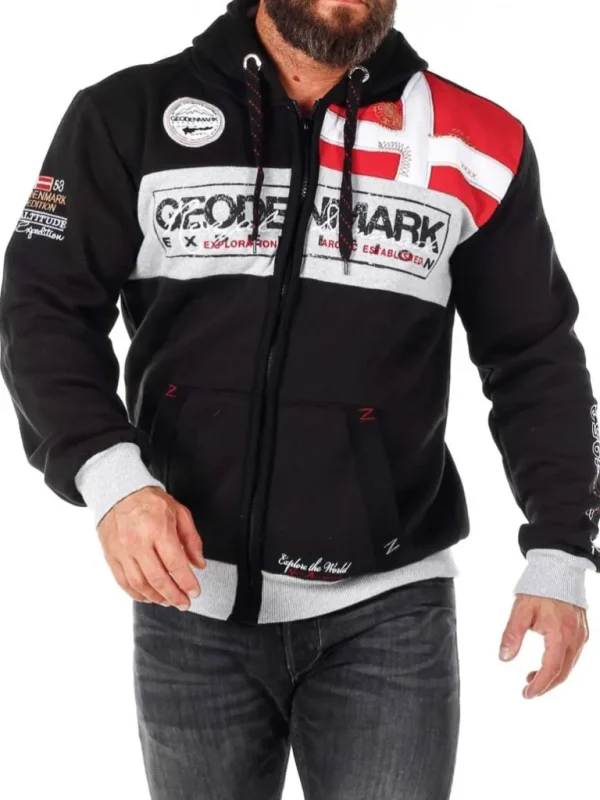 Geo Denmark Hoodie - Sort^Geographical Norway Sale