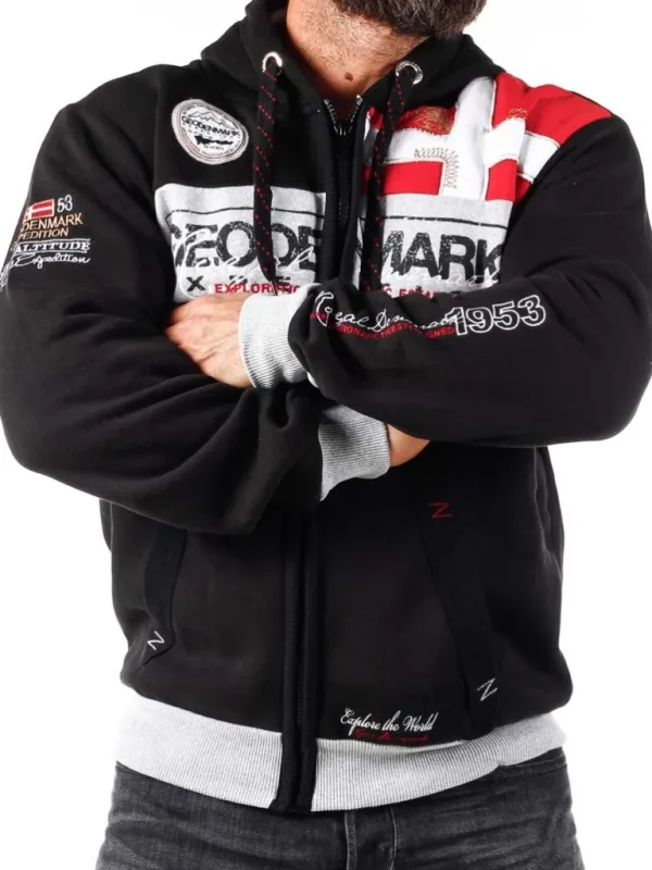 Geo Denmark Hoodie - Sort^Geographical Norway Sale