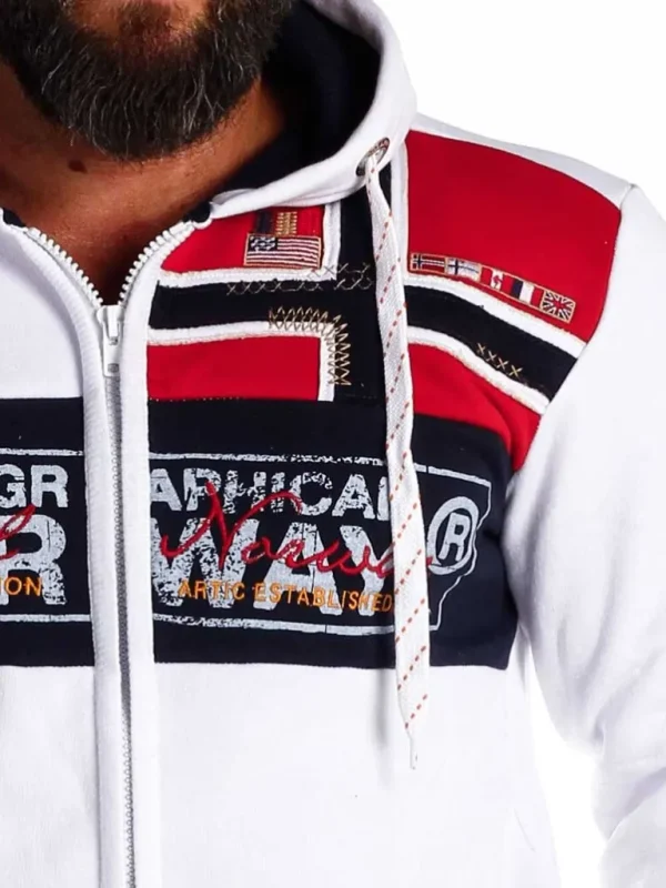 Geo Norway Hoodie - Hvid^Geographical Norway Cheap