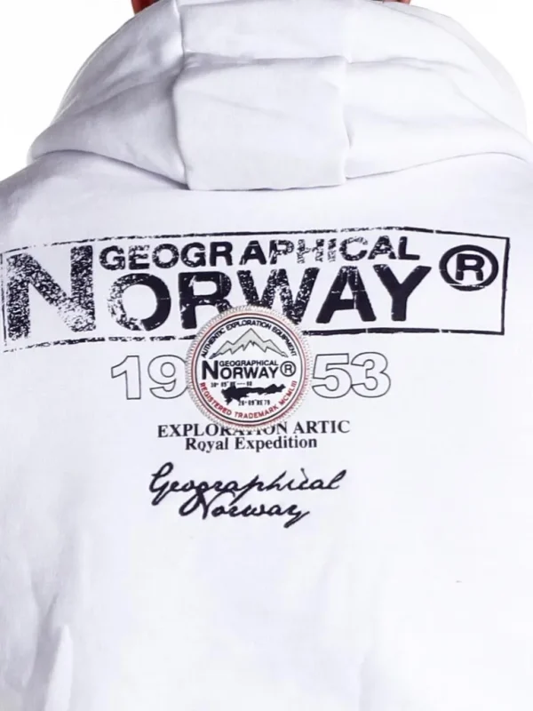 Geo Norway Hoodie - Hvid^Geographical Norway Cheap