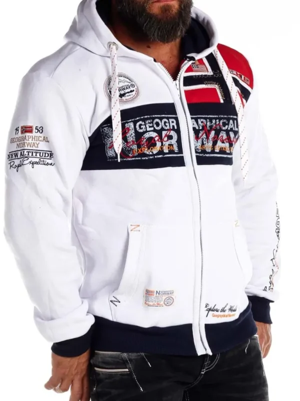 Geo Norway Hoodie - Hvid^Geographical Norway Cheap