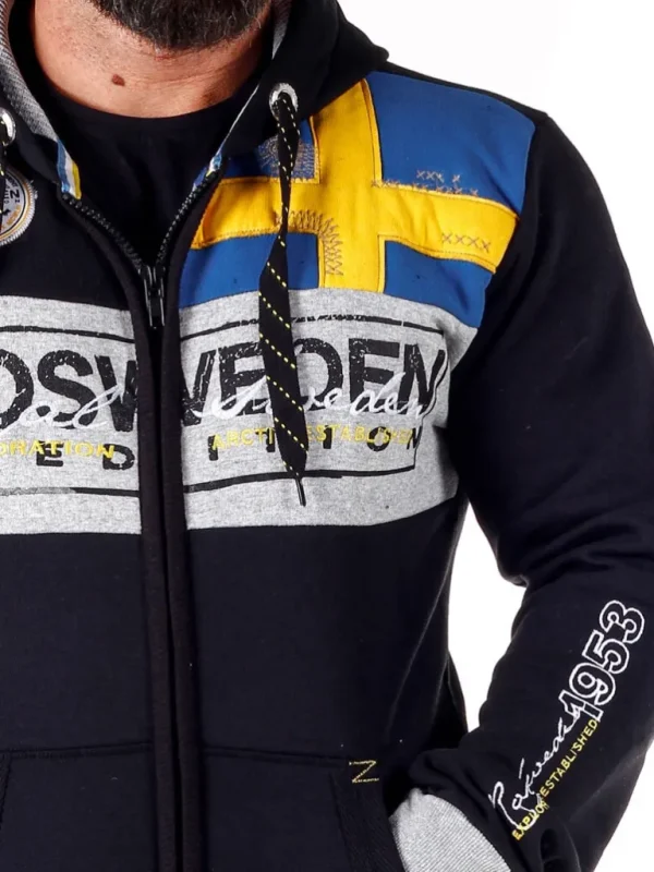 Geo Sweden Hoodie - Sort^Geographical Norway Cheap