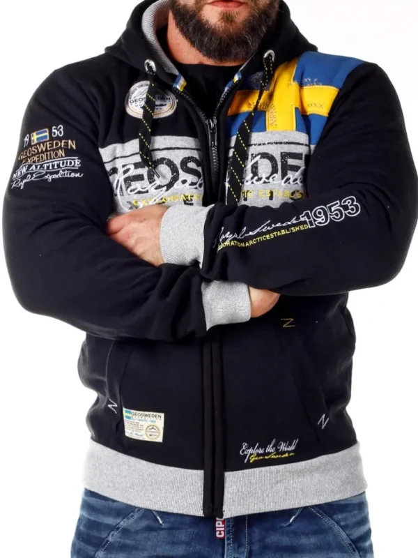Geo Sweden Hoodie - Sort^Geographical Norway Cheap