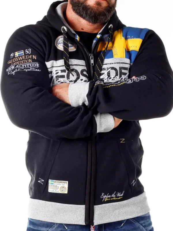 Geo Sweden Hoodie - Sort^Geographical Norway Cheap