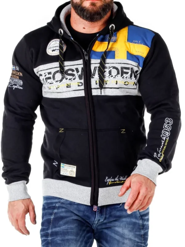 Geo Sweden Hoodie - Sort^Geographical Norway Cheap