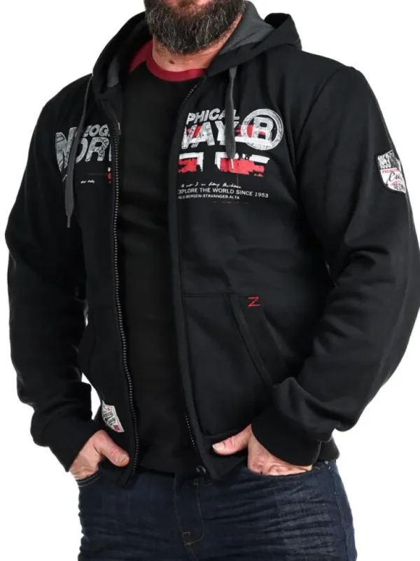 Gisland Geo Norway Hoodie - Sort^Geographical Norway Flash Sale