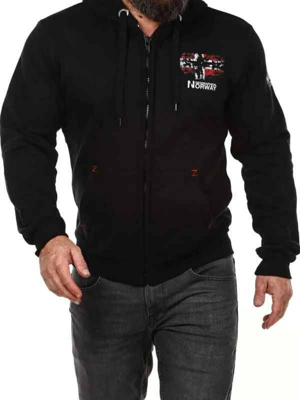 Gordon Geo Norway Hoodie - Sort^Geographical Norway Store