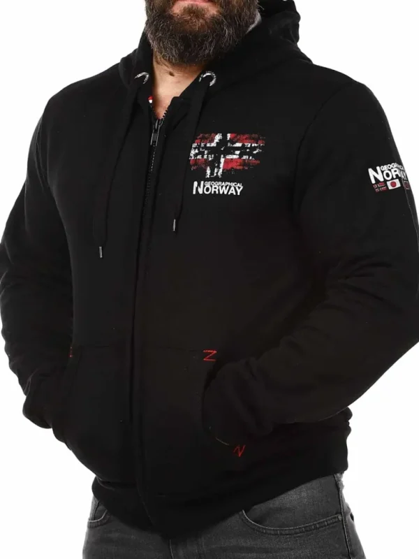 Gordon Geo Norway Hoodie - Sort^Geographical Norway Store