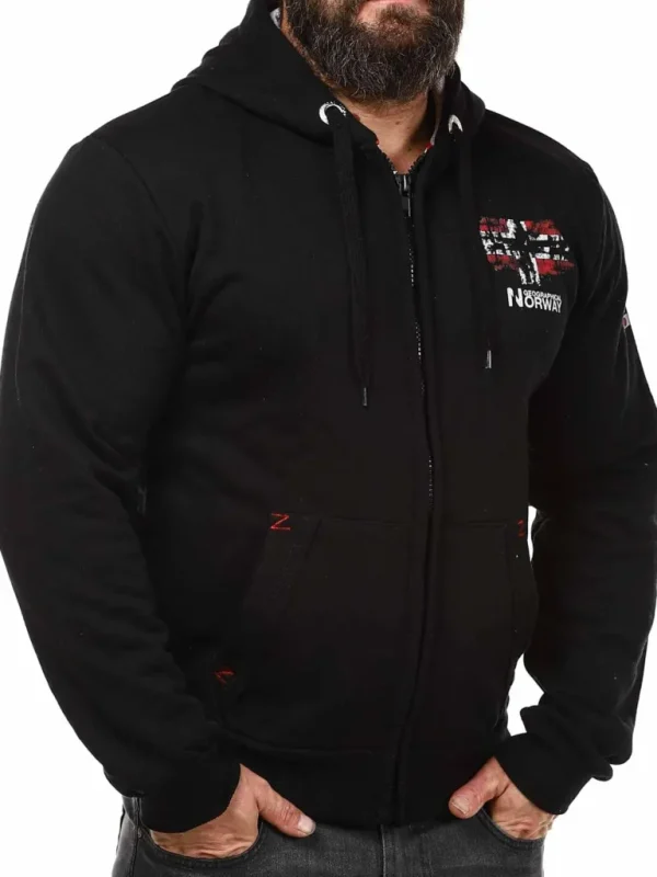Gordon Geo Norway Hoodie - Sort^Geographical Norway Store