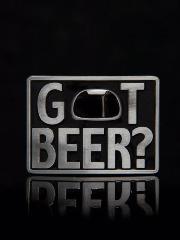 Got Beer? Cap Opener Bæltespænde - Solv/Sort^Ivory Falcon Discount