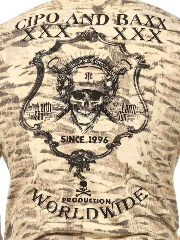 Heavy Noise T-Shirt - Beige^Cipo & Baxx Cheap