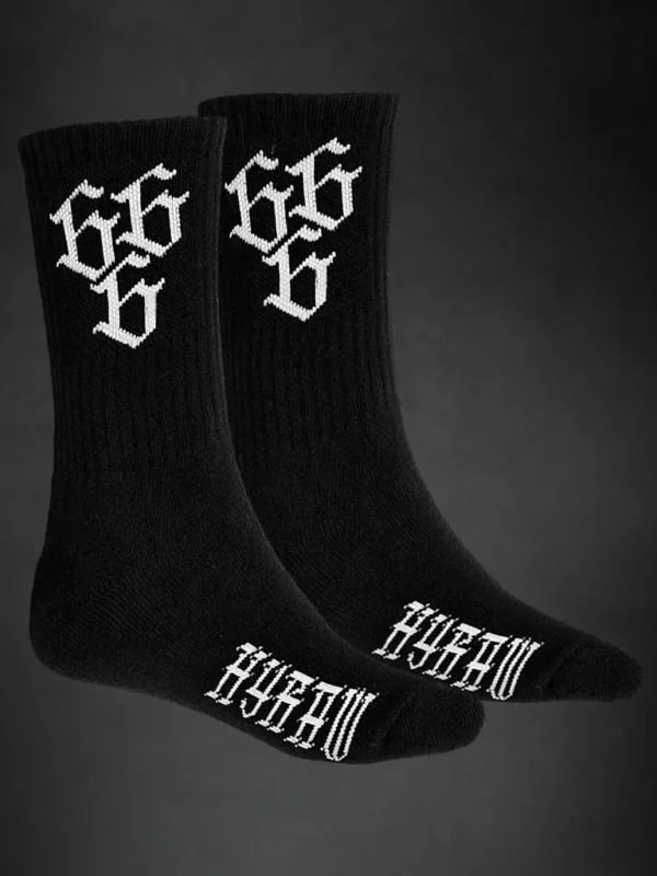 666 Classic Strømper - Sort/Hvid^Hyraw Online