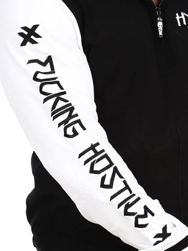 Hostile Collegejakke - Sort/Hvid^Hyraw Clearance