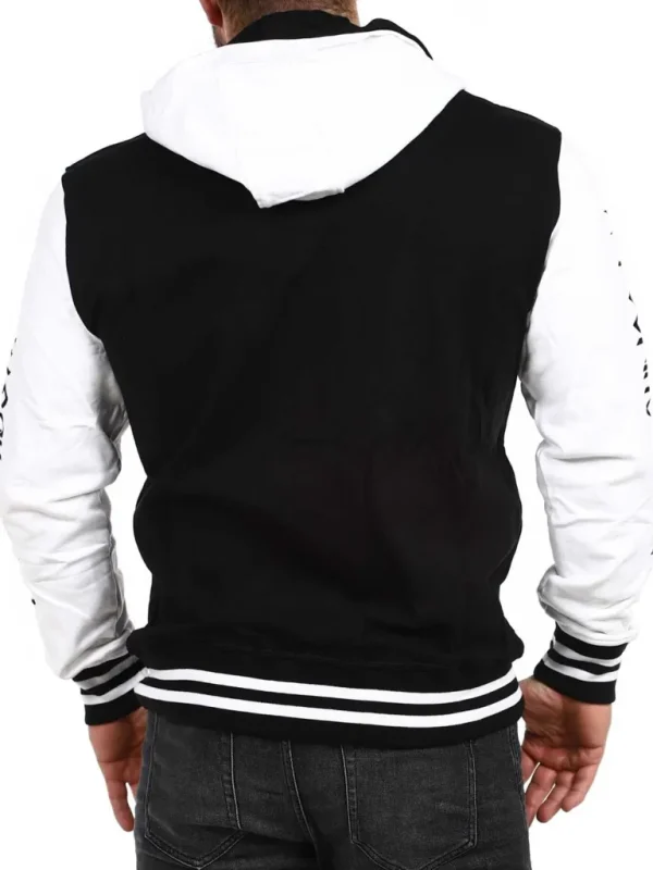 Hostile Collegejakke - Sort/Hvid^Hyraw Clearance