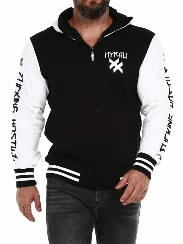 Hostile Collegejakke - Sort/Hvid^Hyraw Fashion