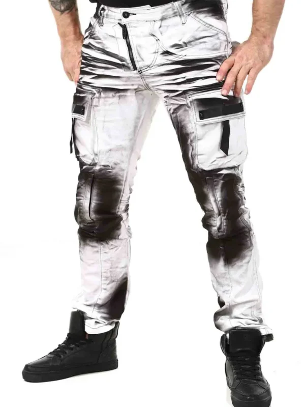 Jethro Jeans - Hvid/Sort^Kingz Discount