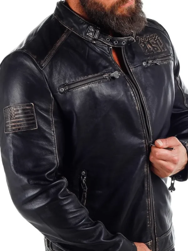 Johnny Cash Skindjakke - Sort^Gipsy Cheap