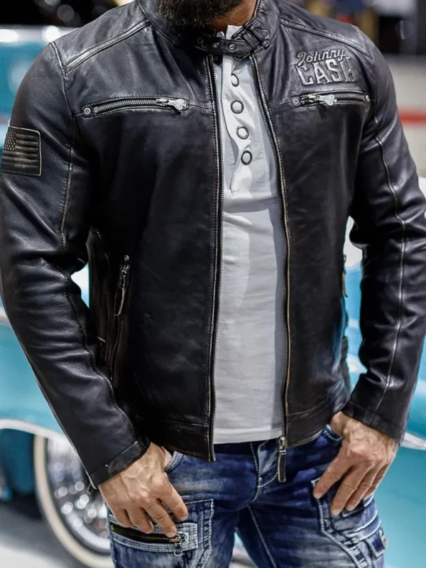 Johnny Cash Skindjakke - Sort^Gipsy Cheap