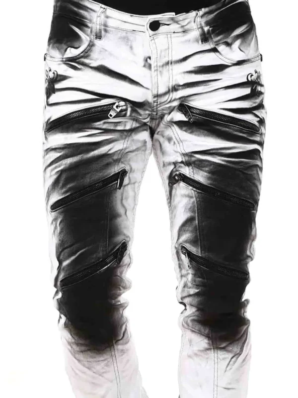 Lazarus Jeans - Hvid/Sort^Kingz Cheap