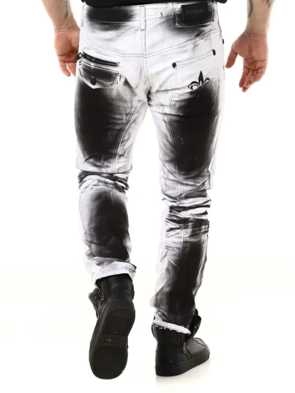 Lazarus Jeans - Hvid/Sort^Kingz Cheap