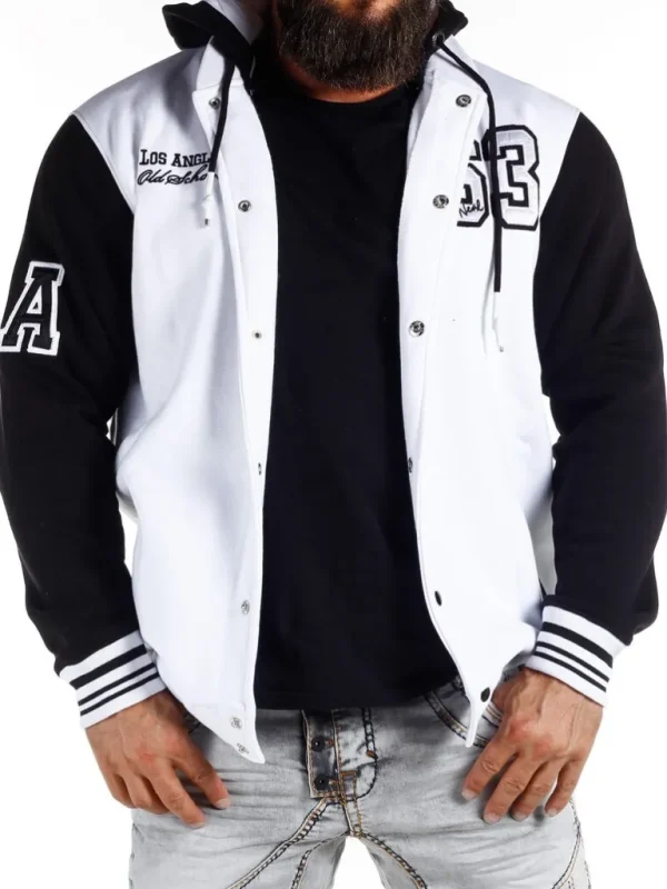 Los Angeles Collegejakke - Hvid/Sort^Rusty Neal New