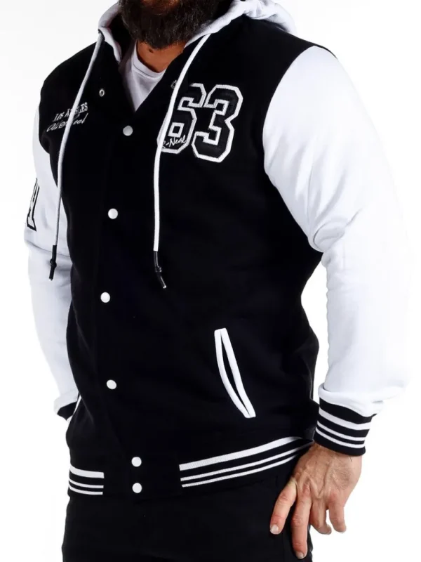 Los Angeles Collegejakke - Sort/Hvid^Rusty Neal Sale