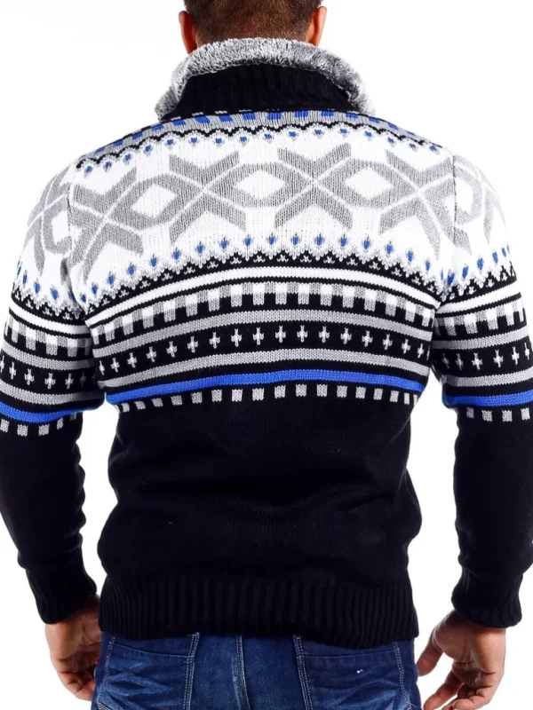 Nick Grizzly Cardigan - Sort/Bla^Carisma Outlet