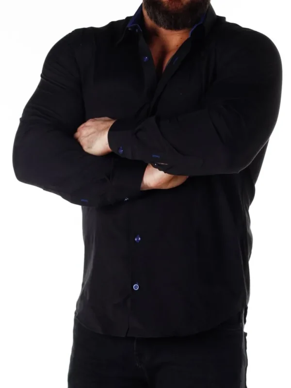 Obsess Skjorte - Sort/Kornbla^Rusty Neal Fashion