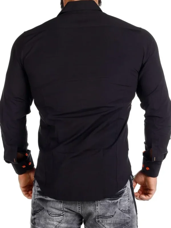 Obsess Skjorte - Sort/Orange^Rusty Neal Discount