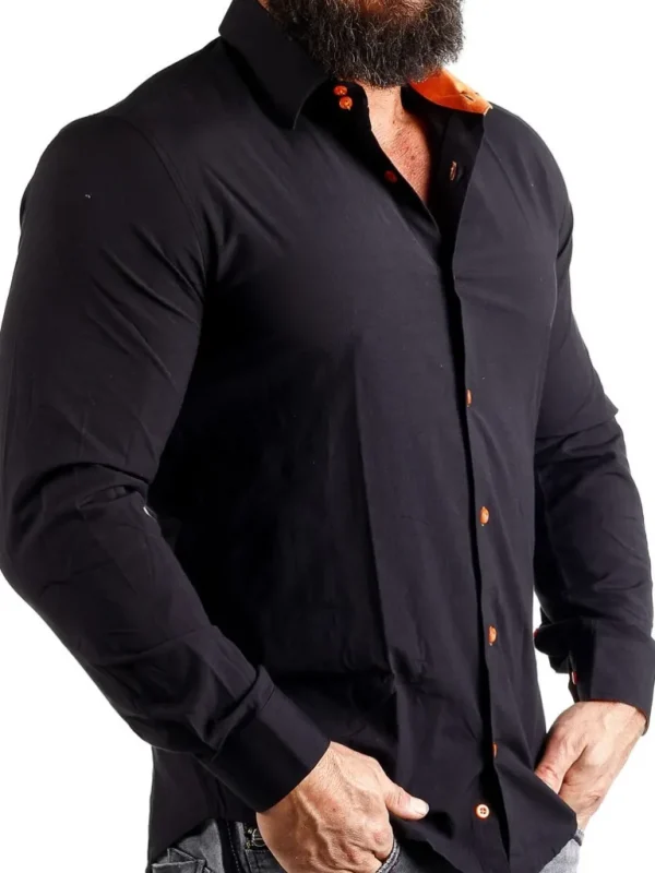 Obsess Skjorte - Sort/Orange^Rusty Neal Discount