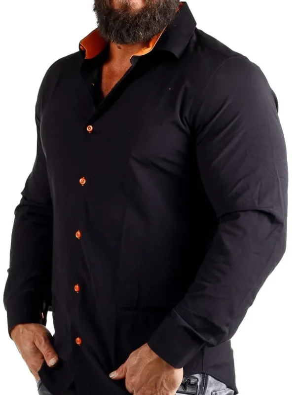 Obsess Skjorte - Sort/Orange^Rusty Neal Discount